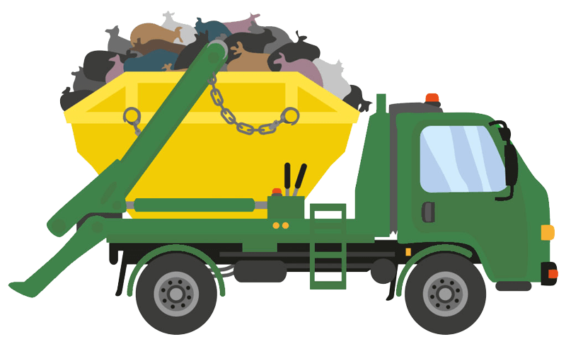 Green Waste Removal Skip Truck - Rubbish Removal Melbourne